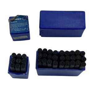 Steel Stamping Sets 3mm 1/8" Letters & Numbers Hardened Tempered 27 & 9 Pieces